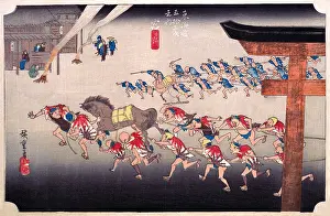 Woodblock Prints: Festival at Atsuta Temple