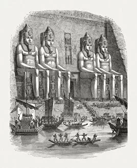 Images Dated 17th May 2017: Festival on the Nile river in Ancient Egypt, published 1880
