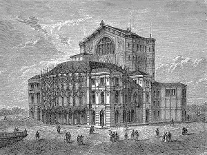Events Prints: The Festival Theatre, c. 1870, digitally restored reproduction of an original 19th century painting