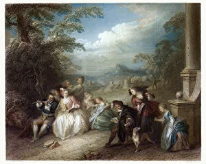 Fete Champetre with a Flute Player c.1720