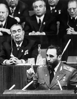 Fidel Castro Addressing the Soviet Congress