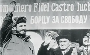 Fidel Castro and Anastas Mikoyan Rally