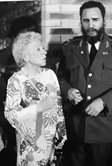Fidel Castro Conversing With Mary Welsh Hemingway