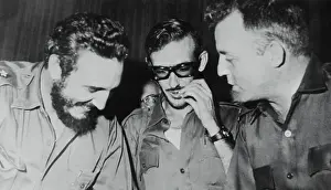 Fidel Castro with Eloy Gutierrez Menoyo and William Morgan