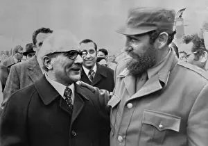 Fidel Castro with Erich Honecker