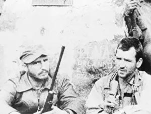 Fidel Castro Being Interviewed by Reporter