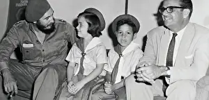 Fidel Castro and Osvaldo Dorticos Speaking With Young Recruits