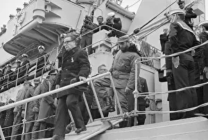 Fidel Castro and Salvador Allende Disembarking from Destroyer