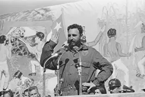 Fidel Castro Singing During Mining Camp Tour