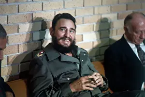 Jacob K Prints: Fidel Castro Smiling and With Cigar in Hand