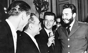Anastas I Prints: Fidel Castro and Soviet Official at a Party