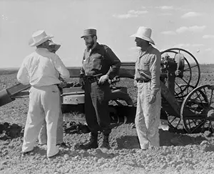 Fidel Castro Standing in Field and Conversing With Farmers