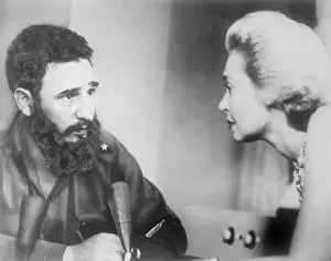 Intensity Prints: Fidel Castro Talking One on One With Reporter Lisa Howard