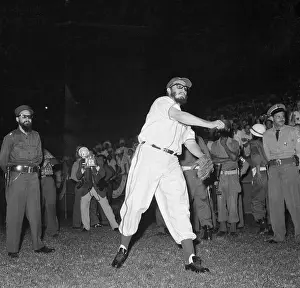 Fidel Castro Throwing Baseball