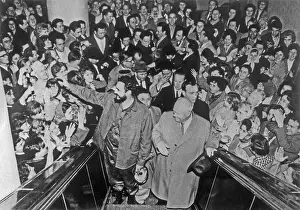 Fidel Castro Waving to Crowd