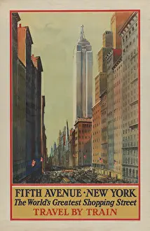 Skyscrapers Prints: Fifth Avenue, New York