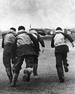The Blitz World War II (September 1940-May 1941) Gallery: Fighter Pilots Scramble
