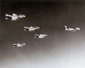 Radar Prints: Fighters Drop Bombs Over North Vietnam