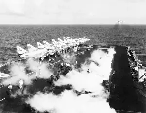 Runway Prints: Fighters on USS Coral Sea