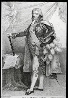 Attendant Prints: Figure Of 18Th Century Courtier