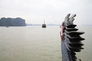 Decorative Art Prints: Figurehead and view from tour boat in Vietnam