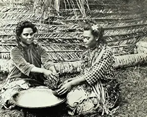Beverage Prints: Two Fijian Women Making Coffee