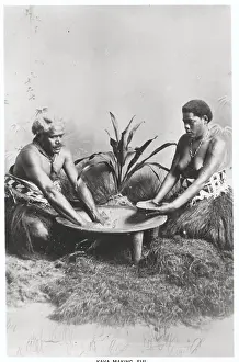 Fijians Making Kava