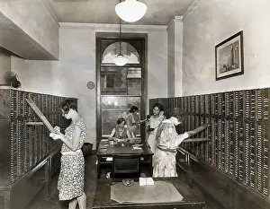 Clerk Prints: File Clerks At First National Bank In Ny