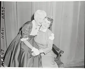 Film star Ann Sothern, who is also the star of CBS Television's Popular Private Secretary series is shown with Mrs. series Lend, whom Miss Sothern presented with the National Secretary of 1954 citation in ceremonies at the Waldorf Astoria today