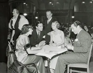 Film Stars Playing Bridge for Charity