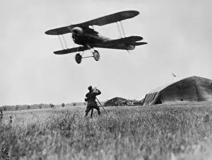 Biplane Collection: Filming Take-Off