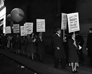 Financial Workers Strike On Wall Street