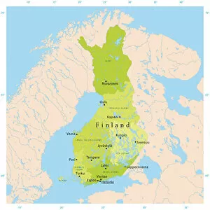 Images Dated 16th May 2018: Finland Vector Map