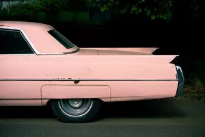 Pink Collection: Fins of pink classic car