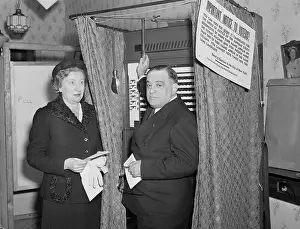 Marie Fisher Laguardia Prints: Fiorello La Guardia Casting Ballot