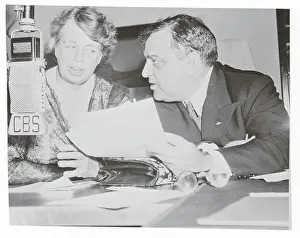Mcnutt Prints: Fiorello La Guardia with Distinguished Associates on Radio Broadcast
