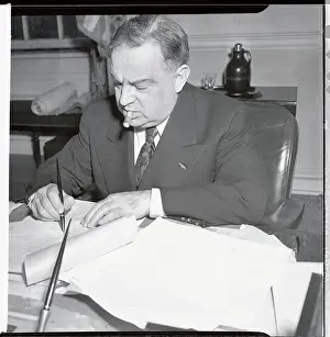 Fiorello La Guardia in His Office