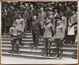 Fiorello La Guarding Speaking to Men