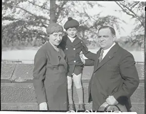 Fatherhood Prints: Fiorello LaGuardia with Wife and Daughter