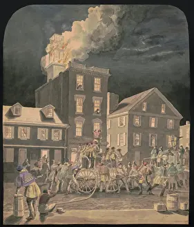 Firemen Prints: Fire in Philadelphia
