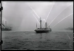 Fireboat Pumping Water