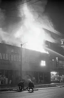Watts Prints: Firefighters Battle Fires in Watts