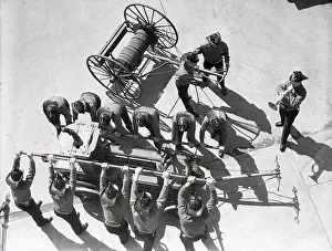Prevention Prints: Firemen Manning Old Equipment