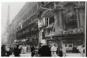 Shanghai Prints: Firemen and Pedestrians at Department Store Fire