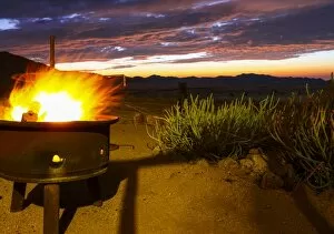 Fireplace at the Eagles Nest Chalet, Klein-Aus Vista, Namibia, Africa