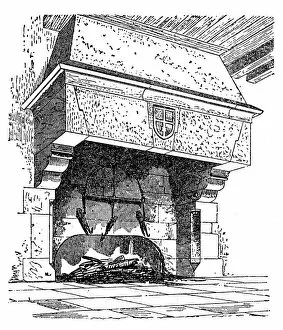 Images Dated 22nd September 2016: Fireplace from XIII century