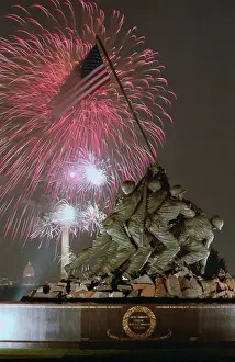 Fireworks Exploding Over Memorial