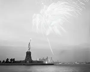Skyrocket Prints: Fireworks over the Statue of Liberty