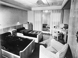 Dressing Table Prints: First Class Stateroom on Ocean Liner