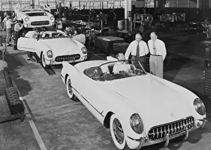 Flint Prints: First Corvettes Rolling Off Assembly Line